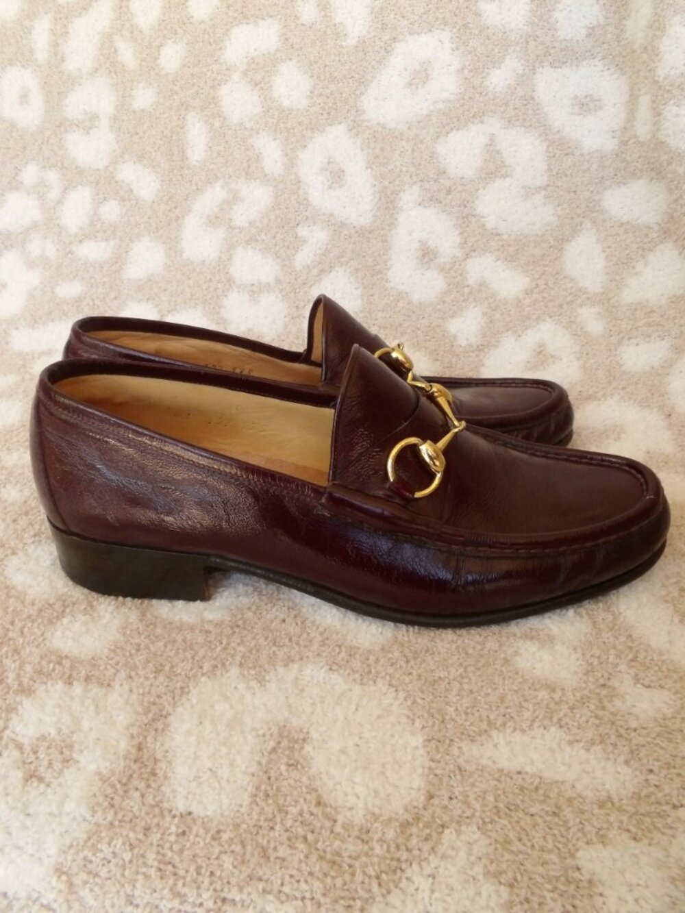 Vintage Gucci Mens Horsebit Loafers | Burgundy | Size UK 43 (US 10) - Picture 3 of 8